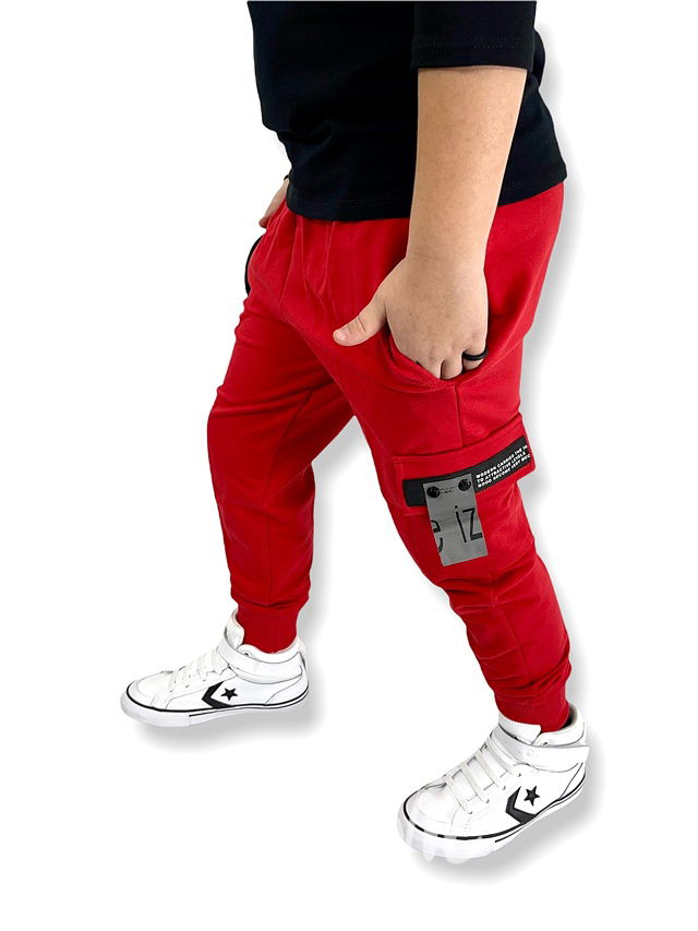 Street jogger tepláky red