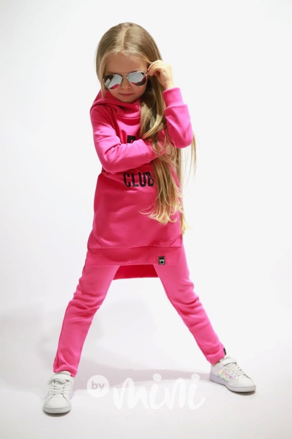 BABES hoodie mikinová tunika malinová