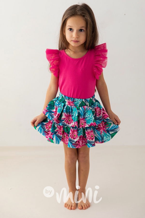 Lily Grey blůzka s tylovými rukávy malinová