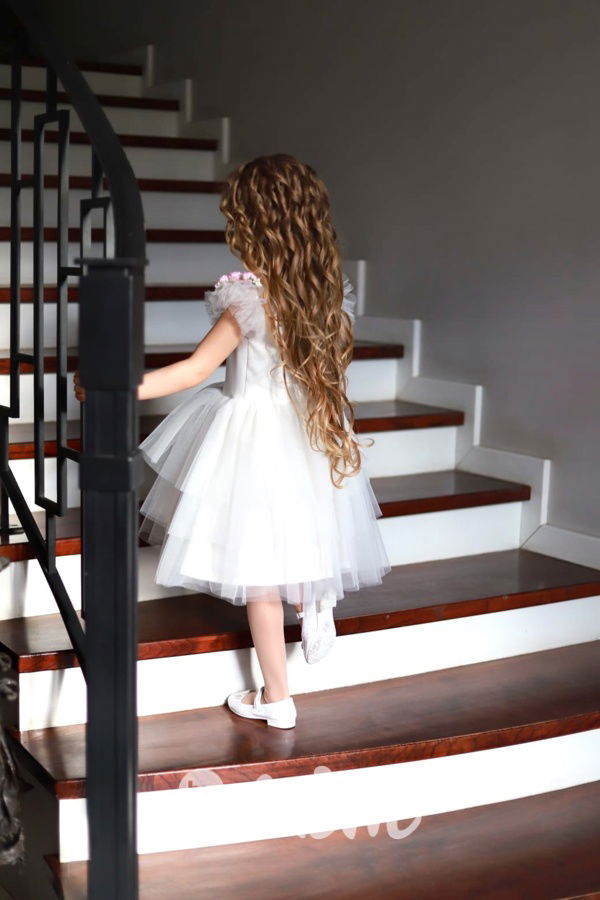 Luxusní bílé šaty pro družičky Roses