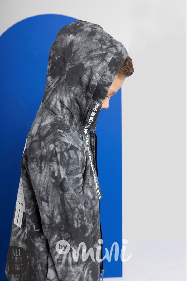 AFK long mikina tie-dye black
