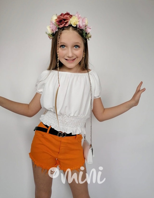 Papaya jeans kraťasy s páskem