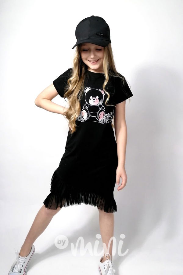 Teddy wings šaty s tylem black