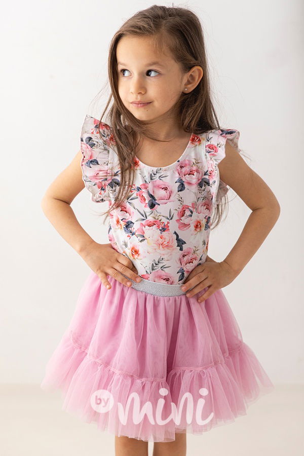 Candy pink maxi tutu sukně Lily Grey