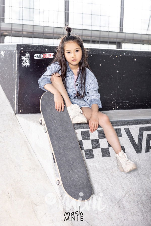 Mash Mnie soft jeans shorts blue