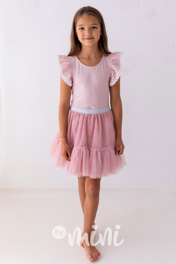 Lily Grey blůzka s krajkou pudder pink