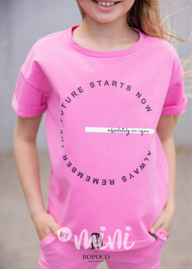 Mini me triko růžové