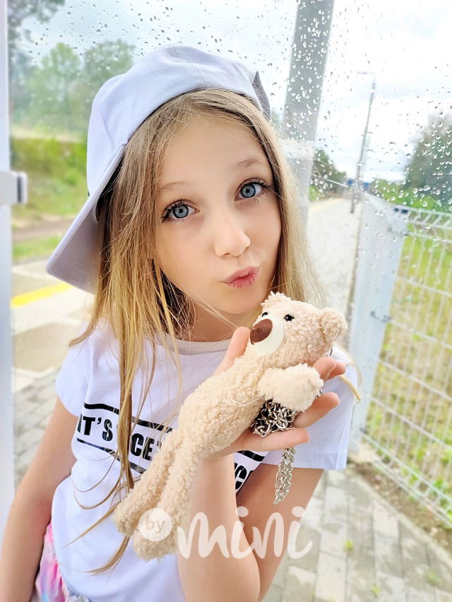 NICE triko s medvídkem bílé