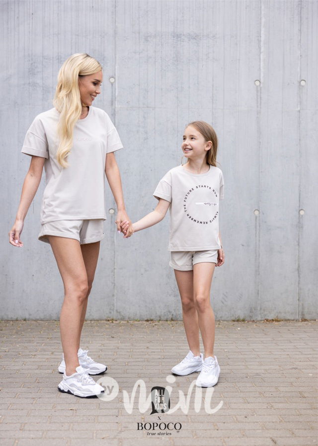 Mini me kraťasy béžové