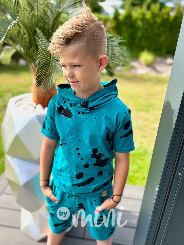 Petrol splash hoodie triko