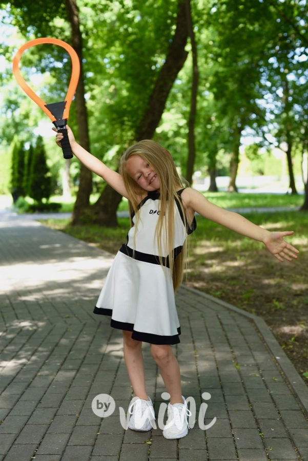 Lady D šaty white/black