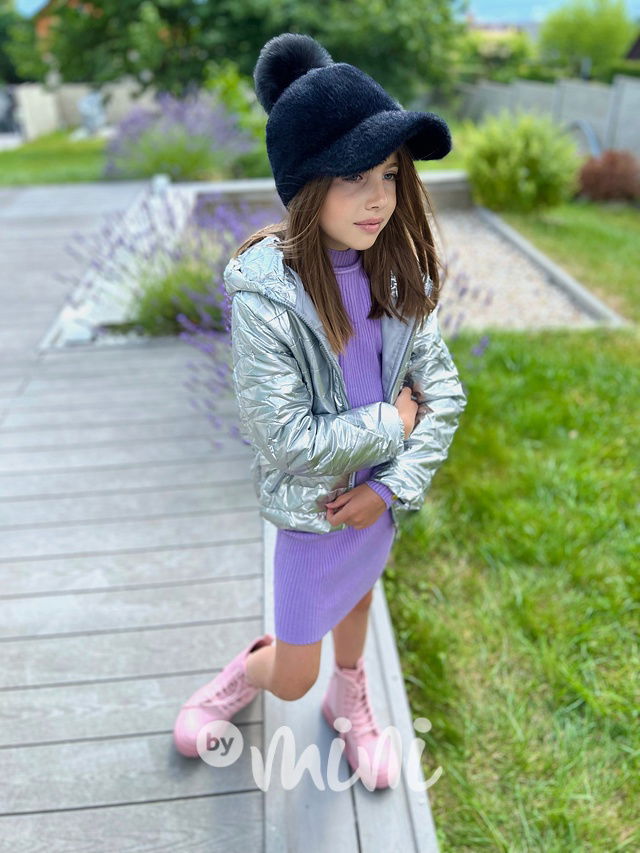 Silver metalická přechodová bunda