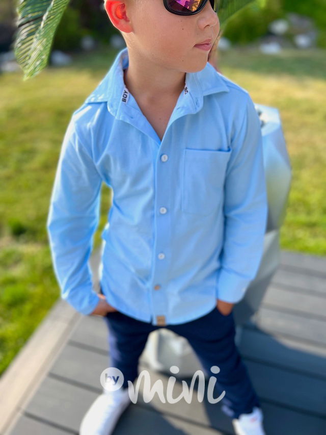 Elegant bavlněná košile modrá