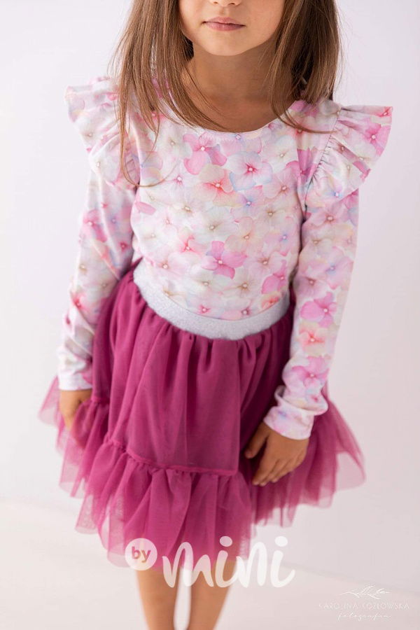 Plum maxi tutu tyl sukně Lily Grey