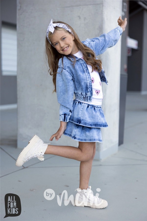 AFK blue jeans frill sukně