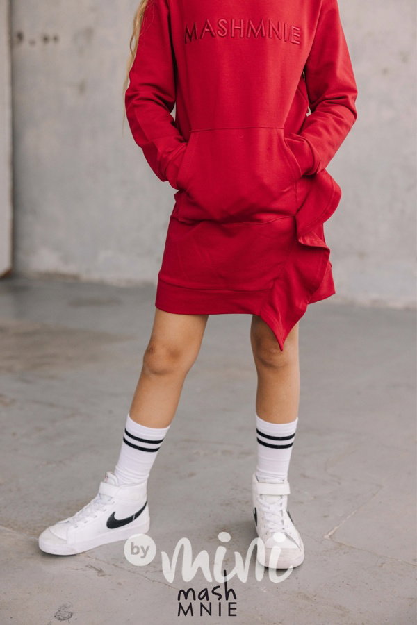 Mash Mnie hoodie frill tunika red