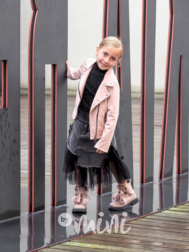 Jeans sukně s tylem black