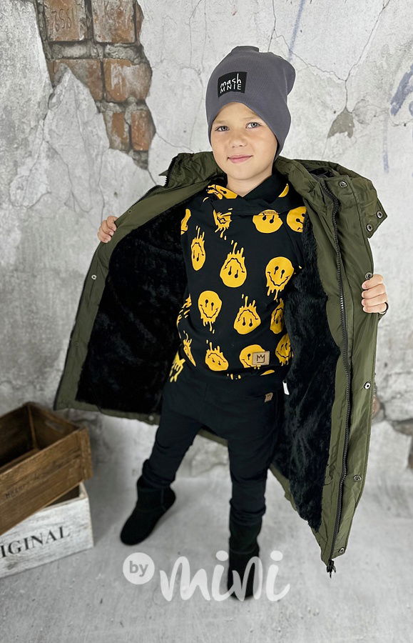 Zimní dlouhý kabát khaki