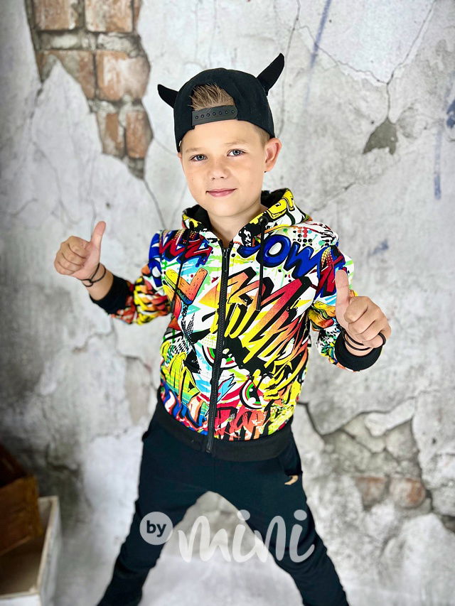 Vyteplená street art mikina