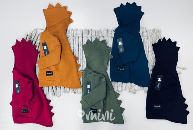 DESPACITO zateplená dino mikina khaki