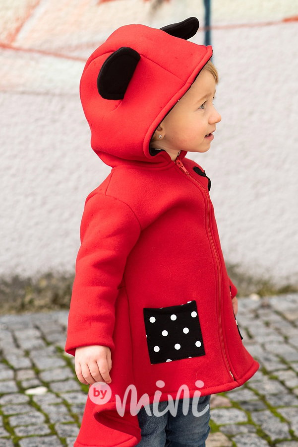 Minnie vyteplený kabátek red