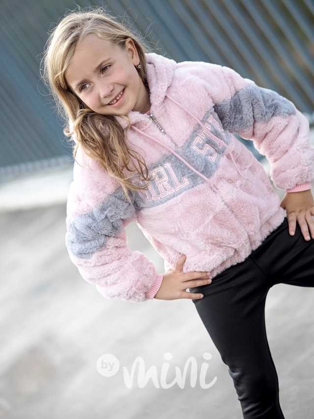 GIRL STAR chlupatá mikina