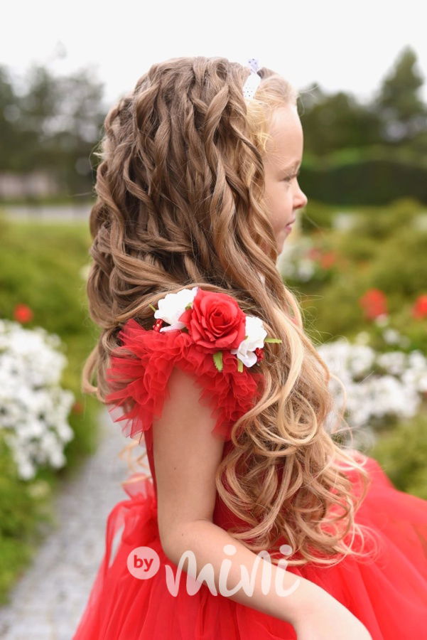 Luxusní šaty Roses červené