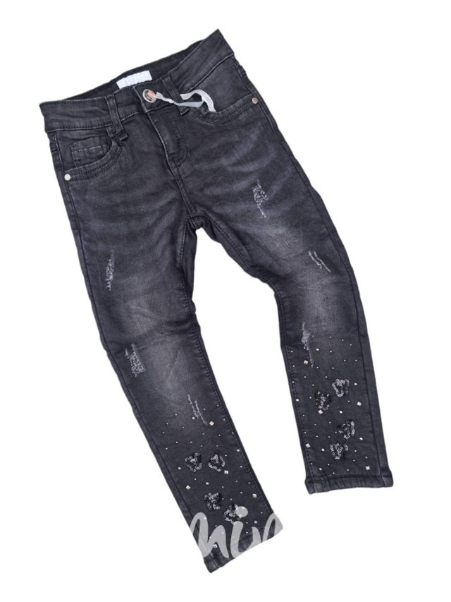SUPER THERMO stretch jeansy s flitry black