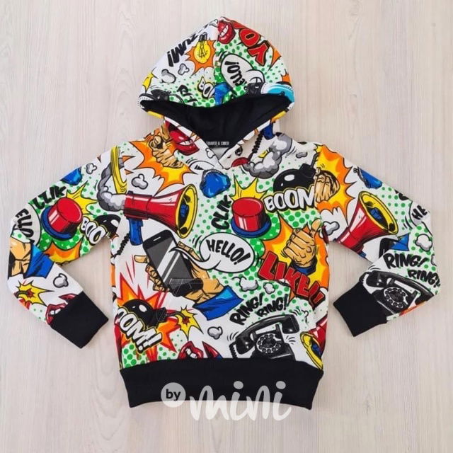 Vyteplená komiks mikina