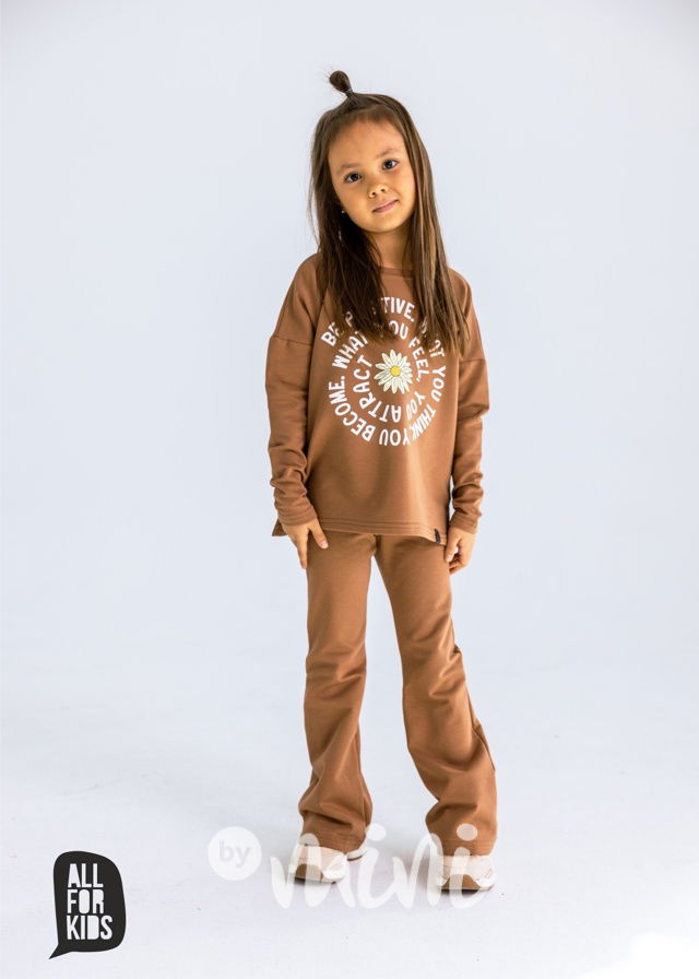 All for kids flower zateplená mikina toffee