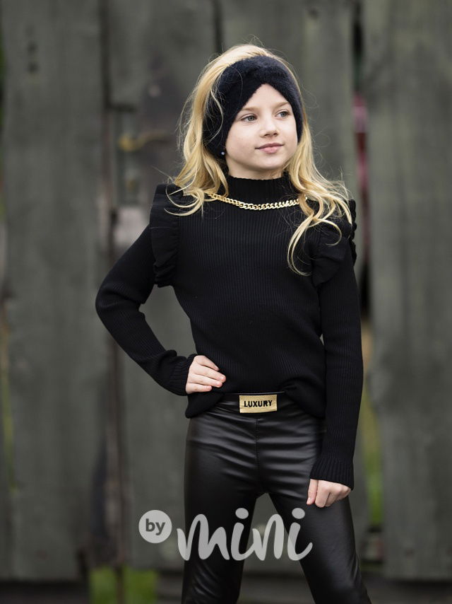 Premium svetr se zdobením černý