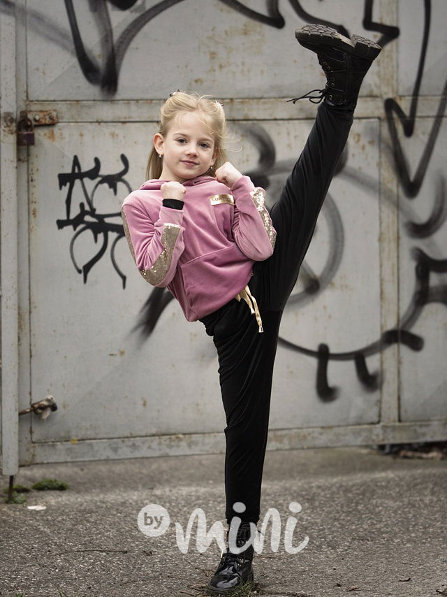 Velurové soft tepláky černé