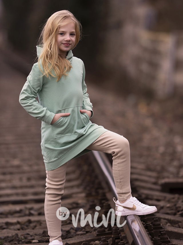 Mint hoodie tunika