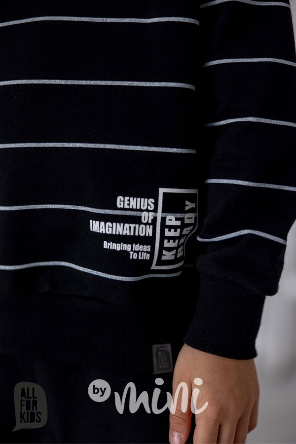 AFK pruhovaná mikina black