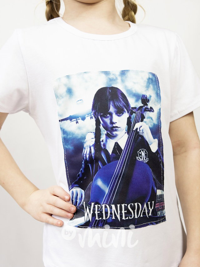 Triko WEDNESDAY cello bílé
