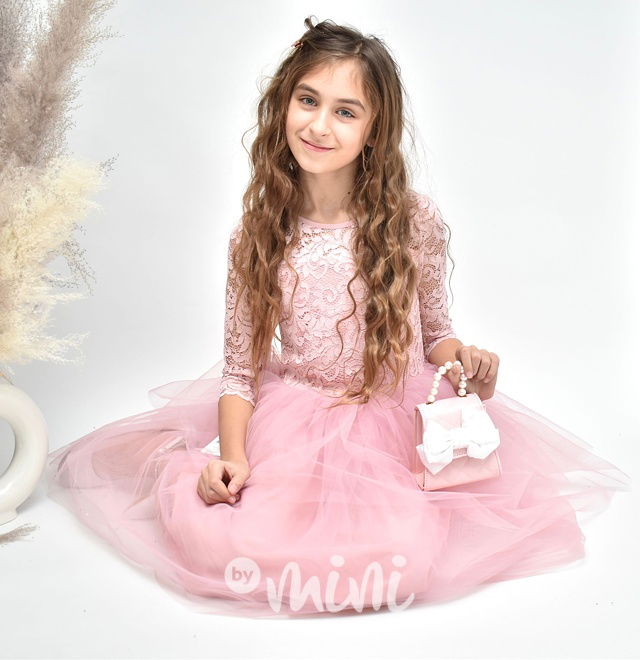 Slavnostní společenské šaty růžové