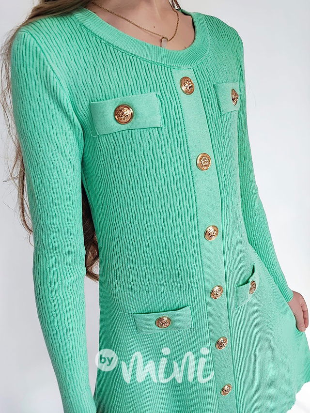 Svetříkové mint šaty