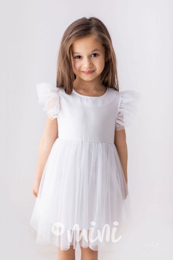 Lily Grey slavnostní tylové šaty ANGEL white