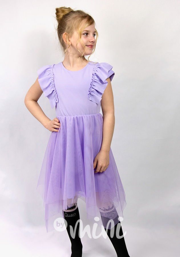 Frill šaty lila