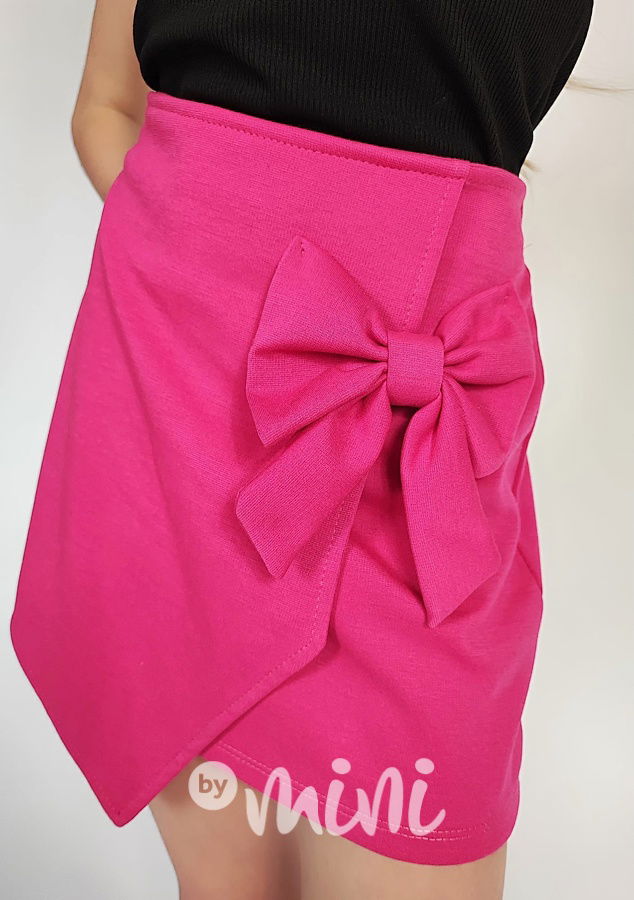 Malinová sukně s mašlí