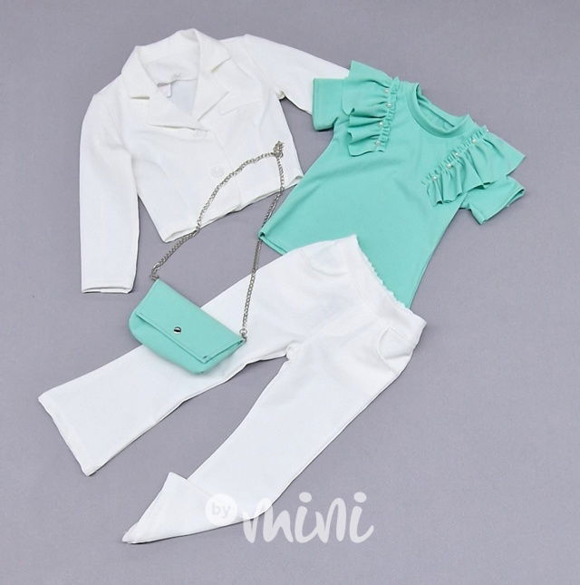 Bílé sako + kalhoty