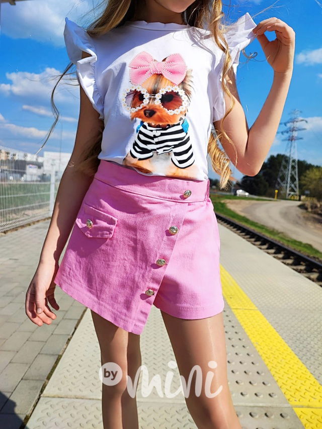 Barbie pink jeans sukňokraťasy