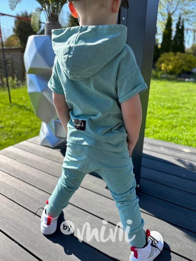 DESPACITO acid wash mint hoodie triko