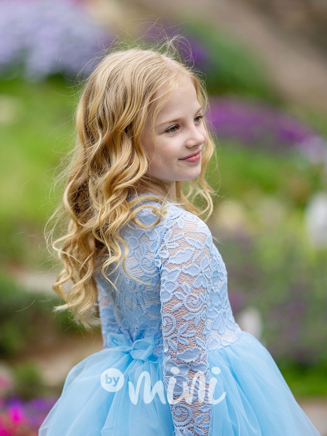 Princess krajkové šaty s maxi tylovou sukní Frozen