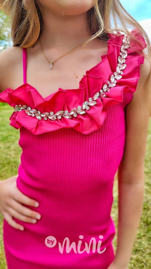 Šaty se zdobením Cannes amarant