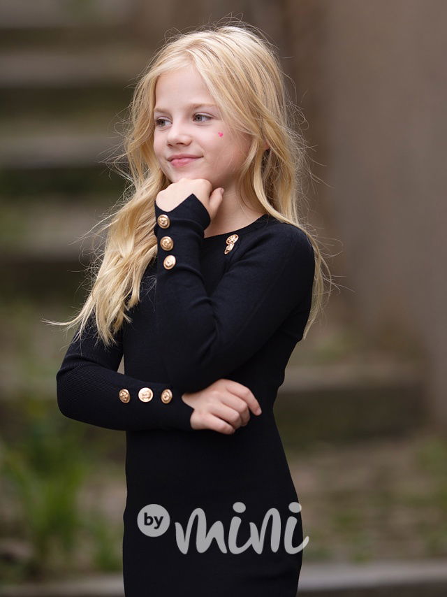 PREMIUM svetříkové šaty černé