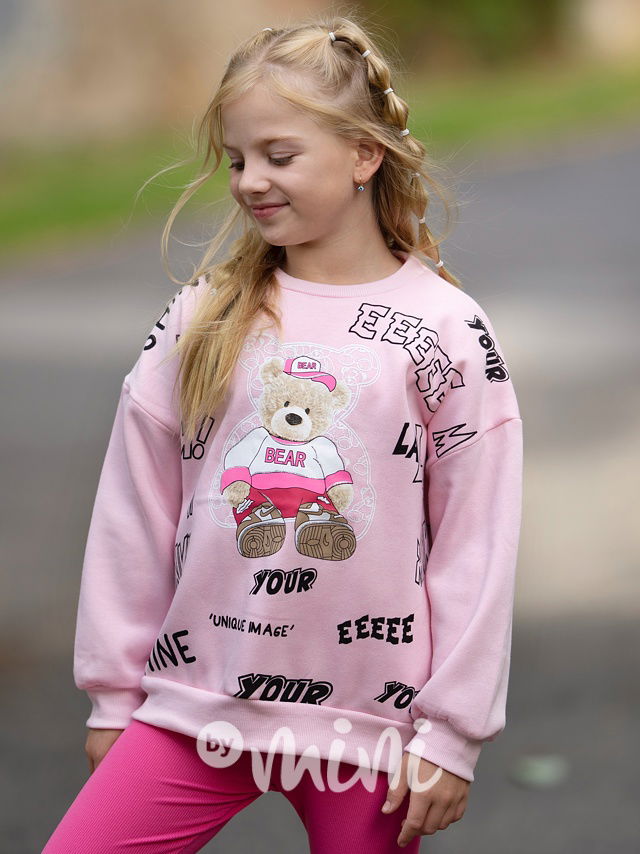 Teddy mikina růžová