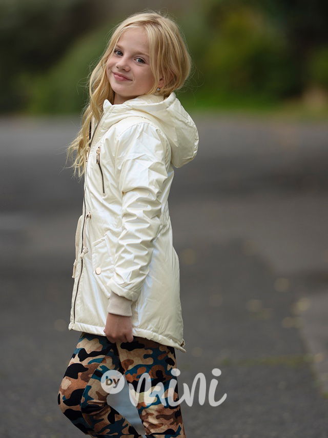 Milk gold metalická přechodová bunda