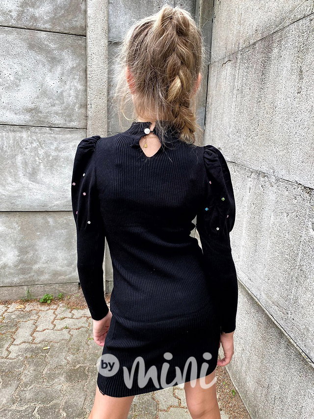 Svetříkové šaty DIAMONDS black
