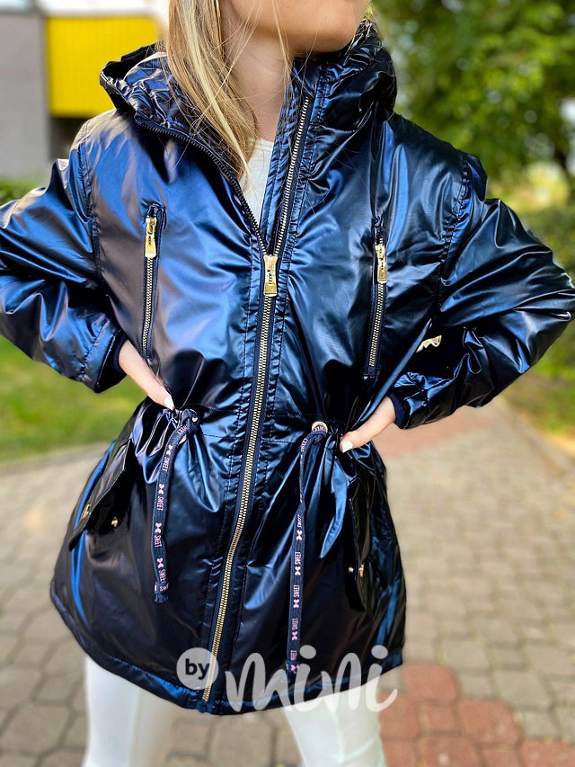 Metalická přechodová bunda blue